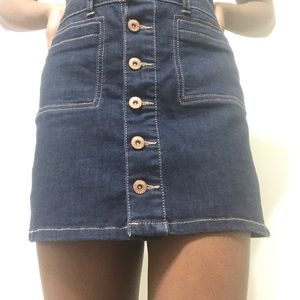 True Craft Button-up Denim Skirt